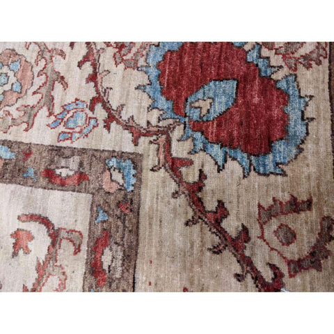 236 x 175 cm dye Kazak Modern Beige Rug - Rugmaster