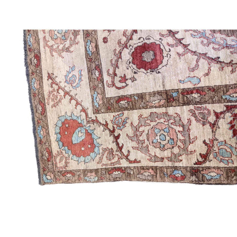 236 x 175 cm dye Kazak Modern Beige Rug - Rugmaster