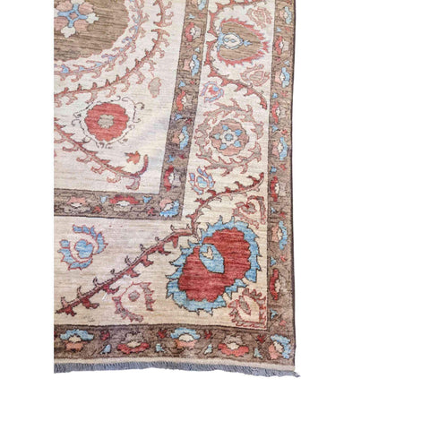 236 x 175 cm dye Kazak Modern Beige Rug - Rugmaster