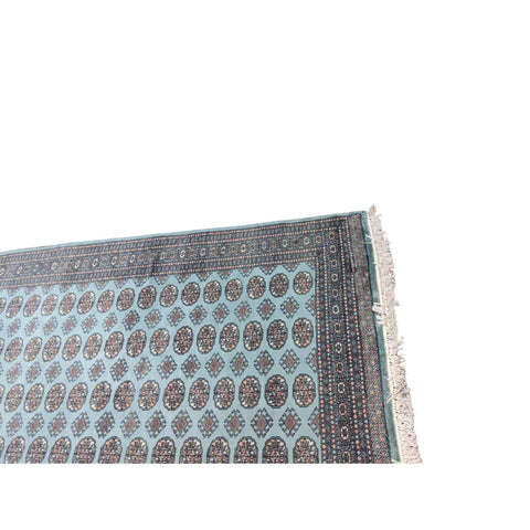 237 x 156 cm Bukhara Blue Pakistani Traditional Blue Rug - Rugmaster