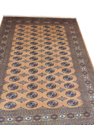237 x 176 cm Pakistan Bukhara Traditional Brown Rug - Rugmaster