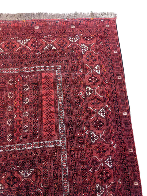 238 x 162 cm Afghan Hachlu Tribal Red Rug - Rugoutlet