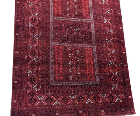 238 x 162 cm Afghan Hachlu Tribal Red Rug - Rugmaster
