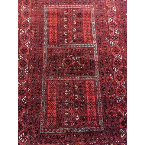 238 x 162 cm Afghan Hachlu Tribal Red Rug - Rugmaster