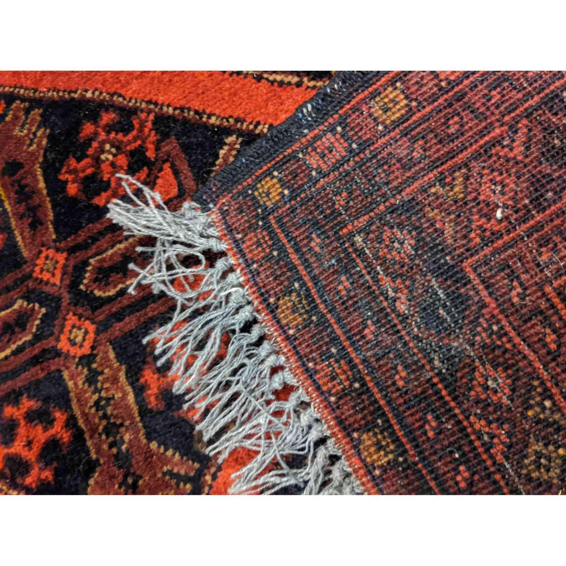 238 x 178 cm Afghan Khan Tribal Red Rug - Rugoutlet