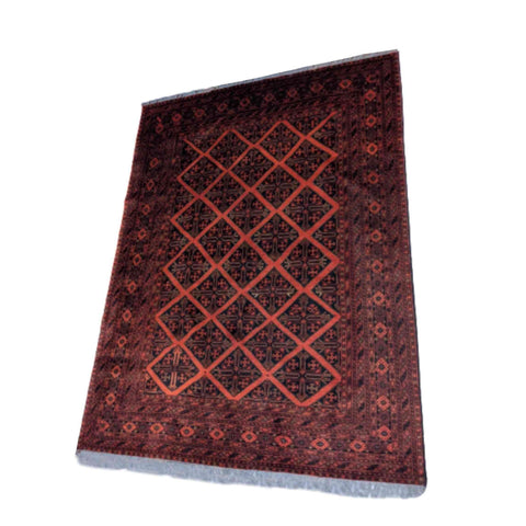238 x 178 cm Afghan Khan Tribal Red Rug - Rugmaster