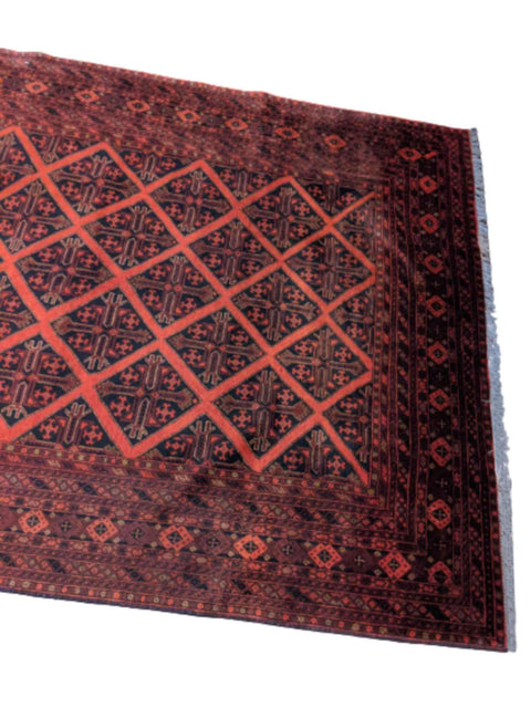 238 x 178 cm Afghan Khan Tribal Red Rug - Rugmaster
