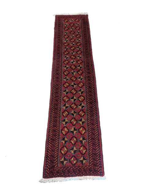 238 x 60 cm Persian Baluch Traditional Red Rug - Rugoutlet
