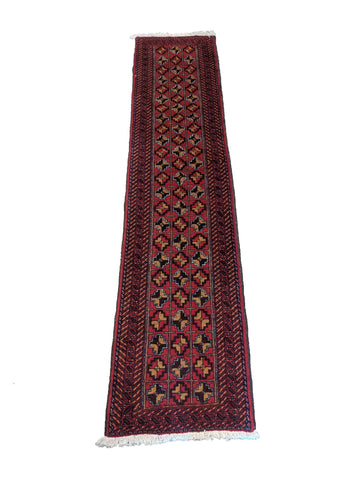 238 x 60 cm Persian Baluch Traditional Red Rug - Rugoutlet