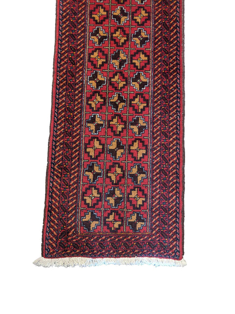 238 x 60 cm Persian Baluch Traditional Red Rug - Rugoutlet