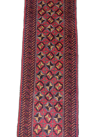 238 x 60 cm Persian Baluch Traditional Red Rug - Rugoutlet