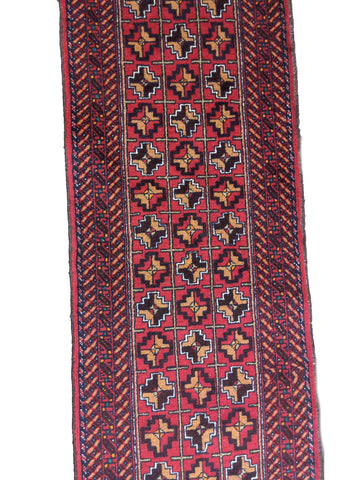 238 x 60 cm Persian Baluch Traditional Red Rug - Rugoutlet