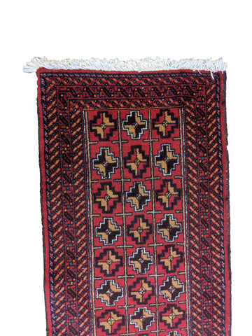 238 x 60 cm Persian Baluch Traditional Red Rug - Rugoutlet