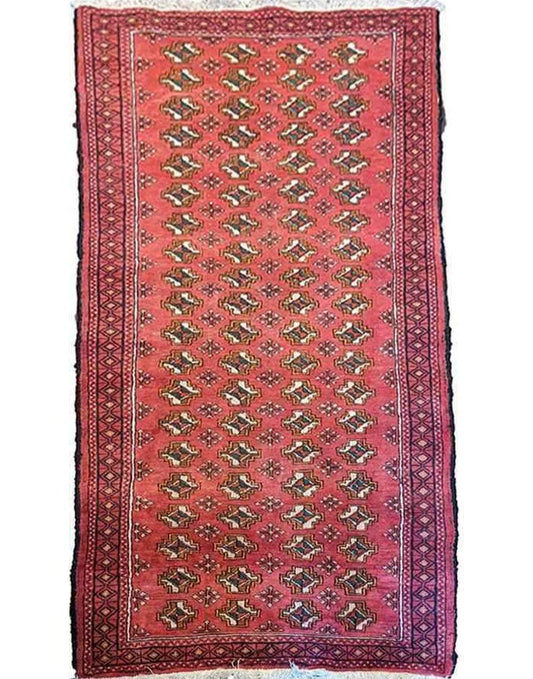 240 x 102 cm Persian Baluch Traditional Red Rug - Rugmaster