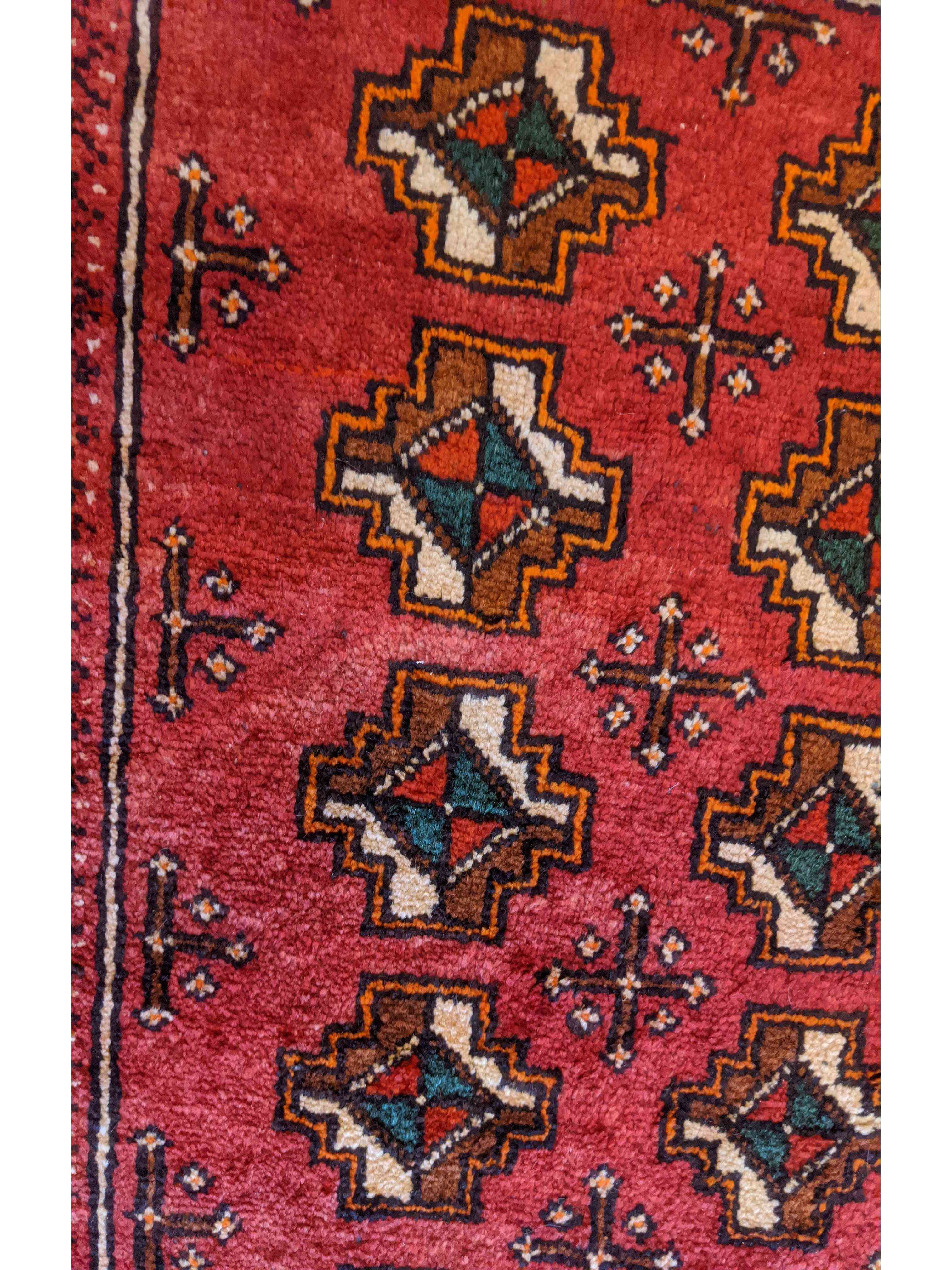 240 x 102 cm Persian Baluch Traditional Red Rug - Rugmaster