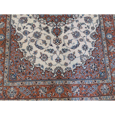 240 x 141 cm Traditional Handmade Traditional Salmon Rug - Rugmaster