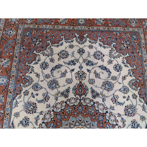 240 x 141 cm Traditional Handmade Traditional Salmon Rug - Rugmaster