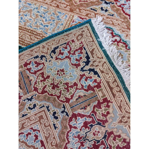 240 x 142 cm Kerman Traditional Green Rug - Rugmaster