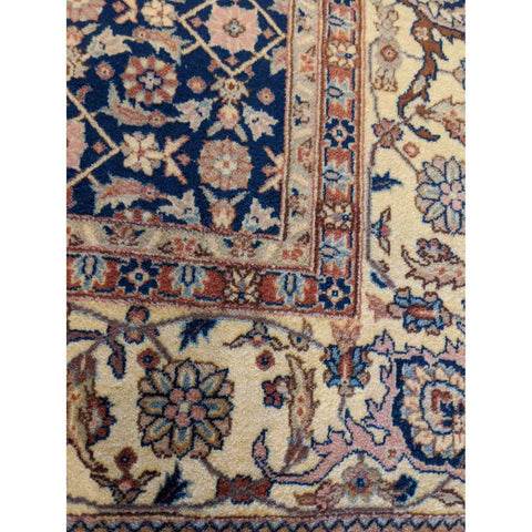 240 x 150 cm Tabriz Geometric Blue Rug - Rugoutlet