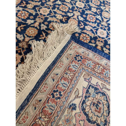 240 x 150 cm Tabriz Geometric Blue Rug - Rugoutlet