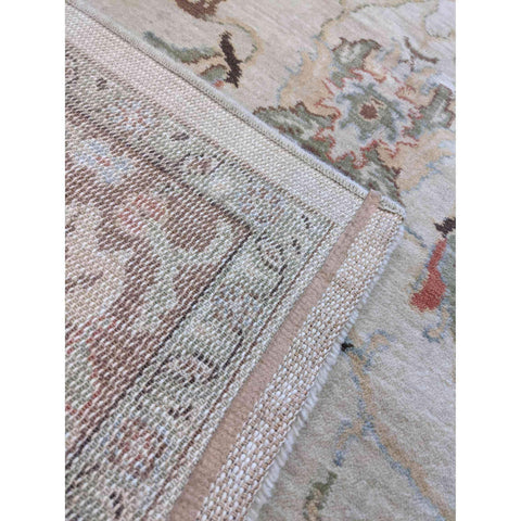 240 x 153 cm Powerloom Traditional Beige Rug - Rugmaster