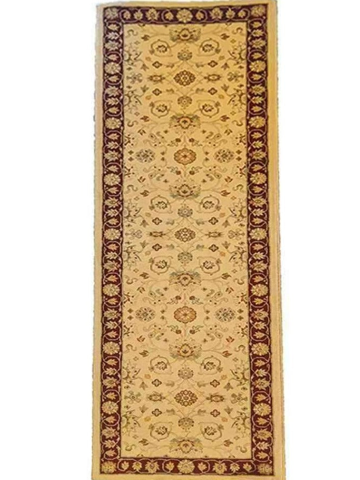 240 x 67 cm kashan powerl loom Traditional Yellow Rug - Rugoutlet