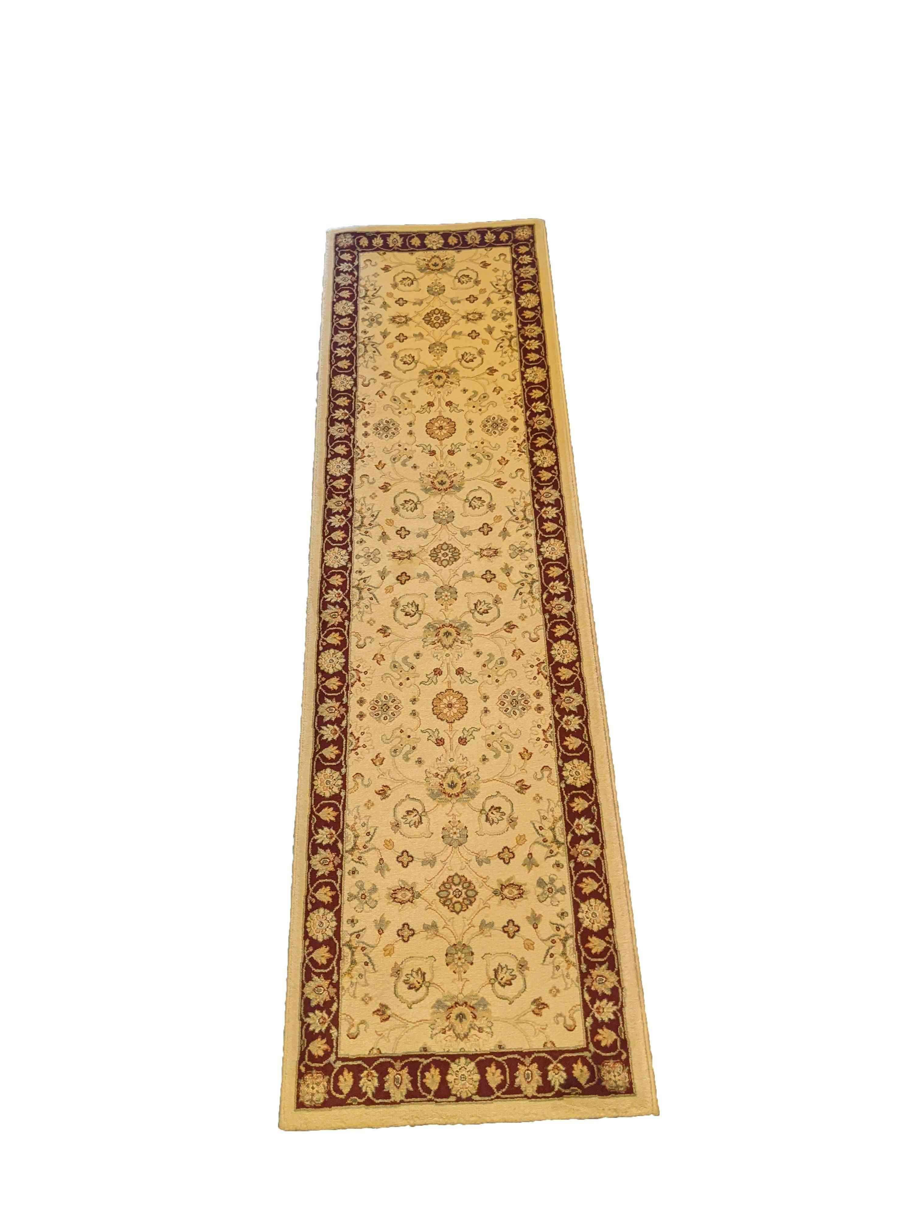 240 x 67 cm kashan powerl loom Traditional Yellow Rug - Rugoutlet