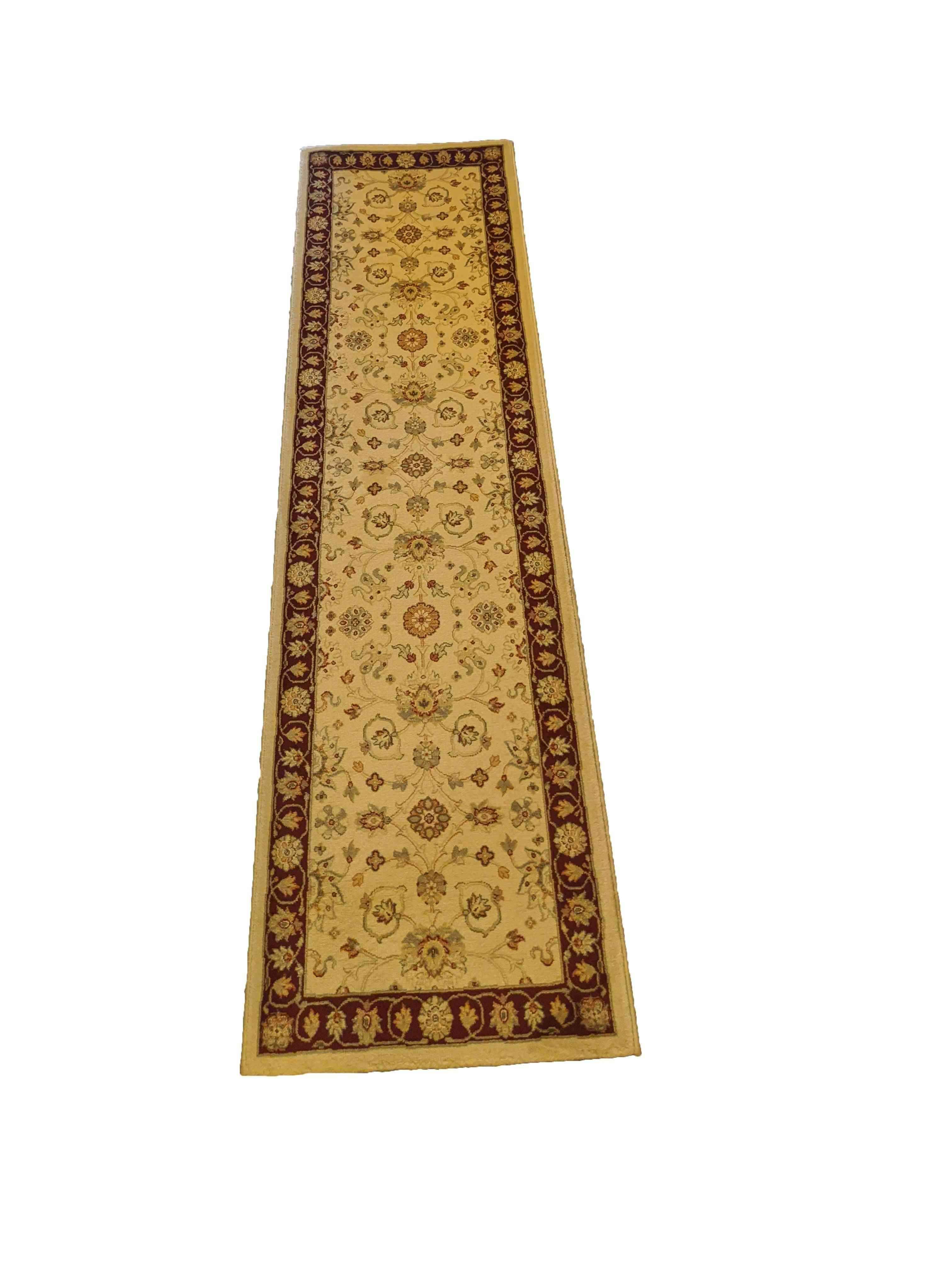 240 x 67 cm kashan powerl loom Traditional Yellow Rug - Rugoutlet