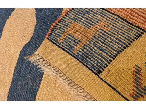 240 x 84 cm Nomadic kilim Persian Gabbeh Tribal Beige Rug - Rugoutlet