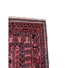 242 x 127 cm Fine Persian Baluch Traditional Red Rug - Rugmaster