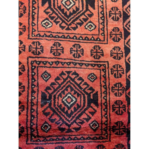 242 x 127 cm Fine Persian Baluch Traditional Red Rug - Rugoutlet
