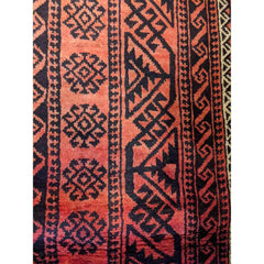 242 x 127 cm Fine Persian Baluch Traditional Red Rug - Rugmaster