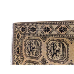 243 x 156 cm Golden Afghan Tribal Beige Rug - Rugmaster