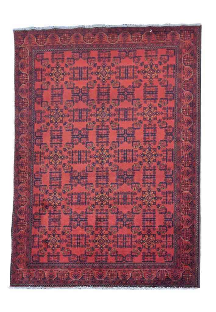 243 x 171 cm Afghan Khan Tribal Red Rug - Rugmaster