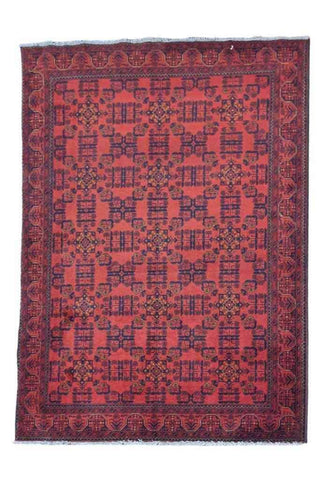243 x 171 cm Afghan Khan Tribal Red Rug - Rugoutlet
