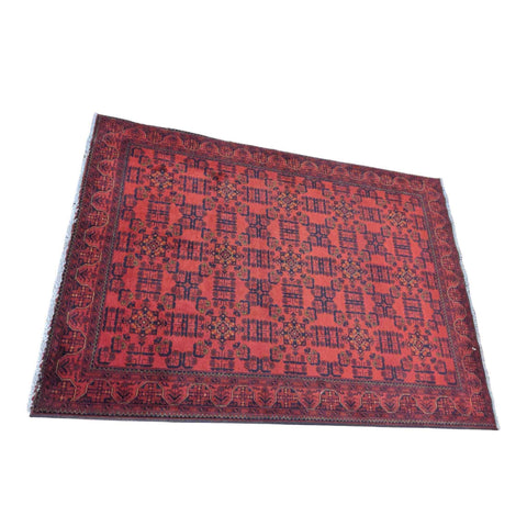 243 x 171 cm Afghan Khan Tribal Red Rug - Rugmaster