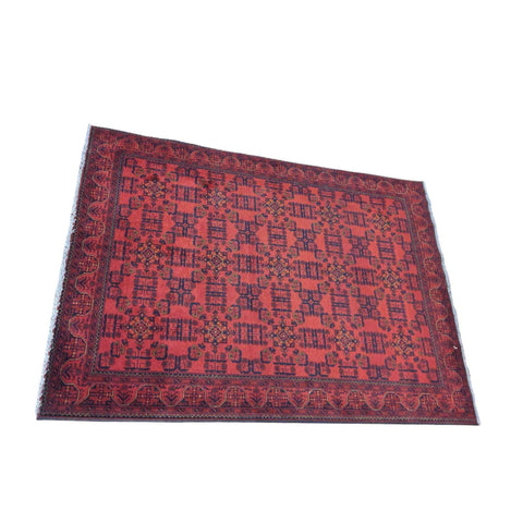 243 x 171 cm Afghan Khan Tribal Red Rug - Rugmaster