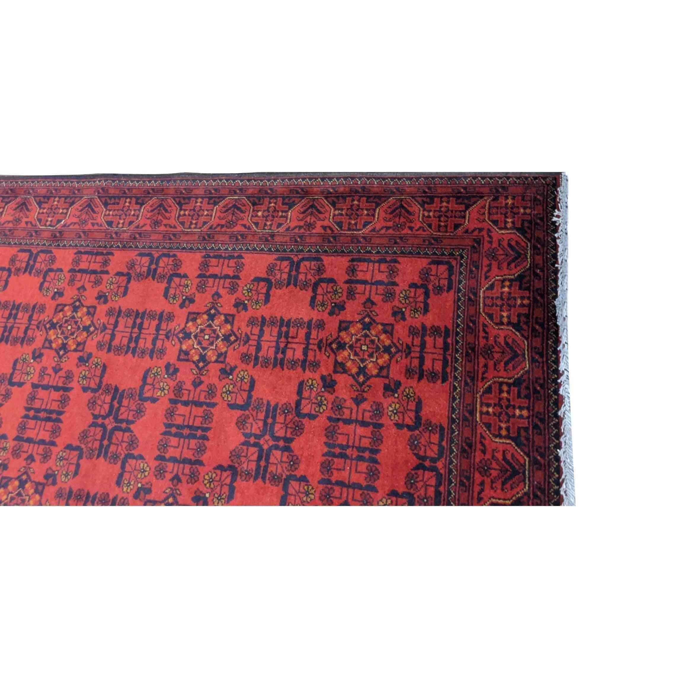 243 x 171 cm Afghan Khan Tribal Red Rug - Rugmaster