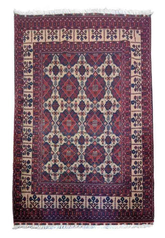 244 x 164 cm Afghan khan Tribal Red Rug - Rugmaster