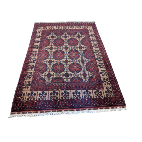 244 x 164 cm Afghan khan Tribal Red Rug - Rugmaster