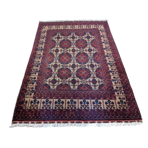244 x 164 cm Afghan khan Tribal Red Rug - Rugmaster