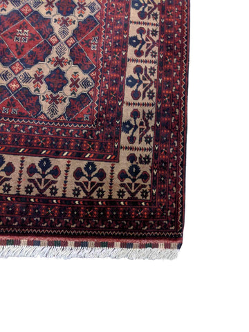 244 x 164 cm Afghan khan Tribal Red Rug - Rugmaster