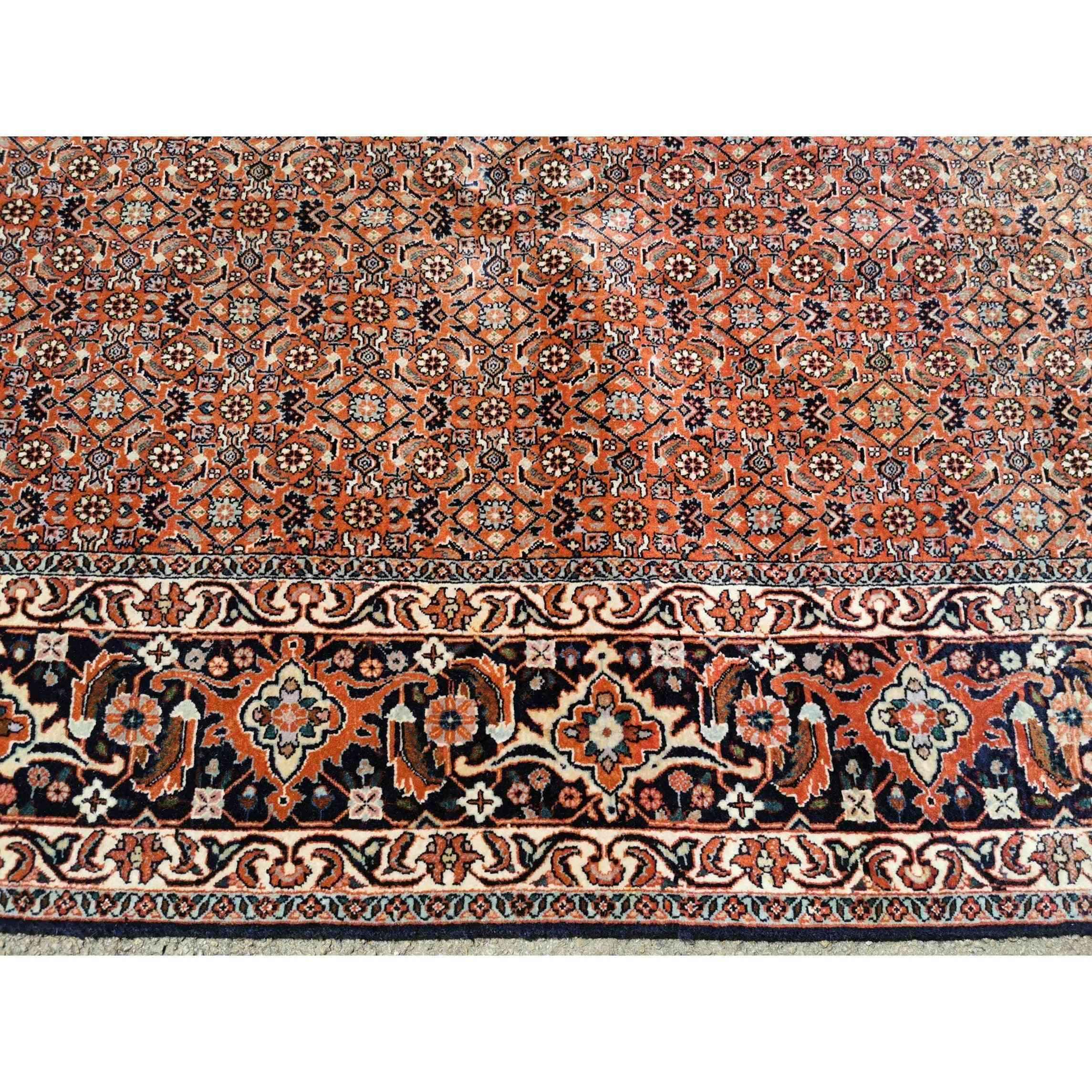 244 x 256 cm Persian Bijar Traditional Red Rug - Rugmaster