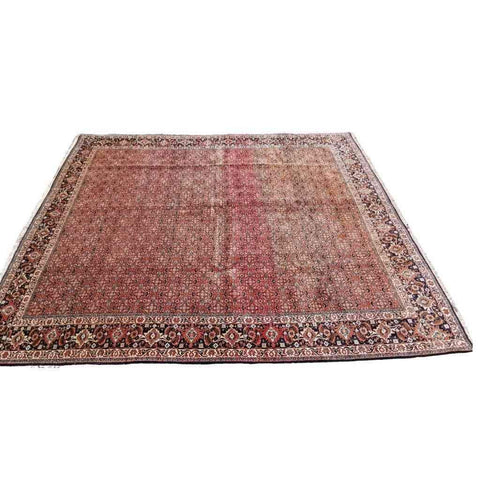 244 x 256 cm Persian Bijar Traditional Red Rug - Rugmaster