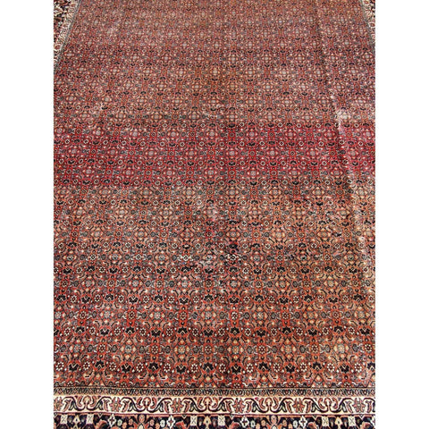 244 x 256 cm Persian Bijar Traditional Red Rug - Rugmaster