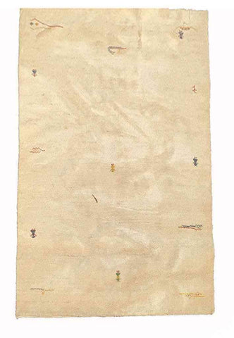 245 x 175 cm Nomadic Persian Gabbeh Tribal Beige Rug - Rugoutlet