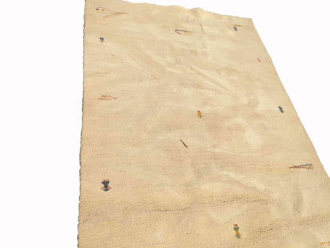 245 x 175 cm Nomadic Persian Gabbeh Tribal Beige Rug - Rugoutlet