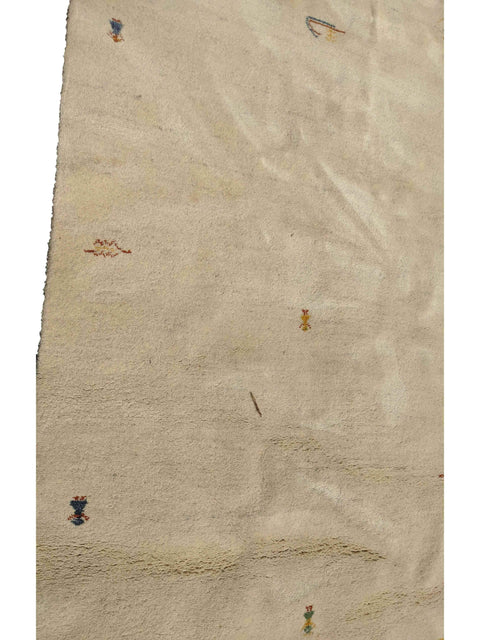 245 x 175 cm Nomadic Persian Gabbeh Tribal Beige Rug - Rugoutlet