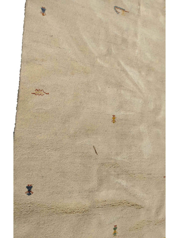 245 x 175 cm Nomadic Persian Gabbeh Tribal Beige Rug - Rugoutlet