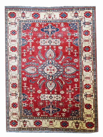 245 x 180 cm Kazak Modern Red Rug - Rugmaster
